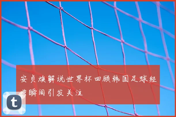 安贞焕解说世界杯回顾韩国足球经典瞬间引发关注